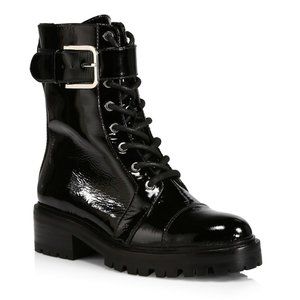 Paige Bailey Patent Leather Combat Boots